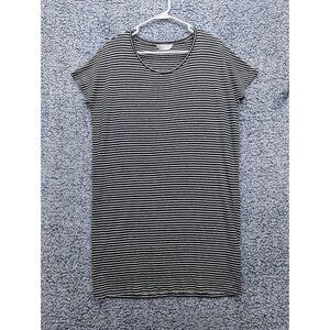 Everlane Linen Shift Dress Size S Mini Breathable Minimalist Striped Boho Black